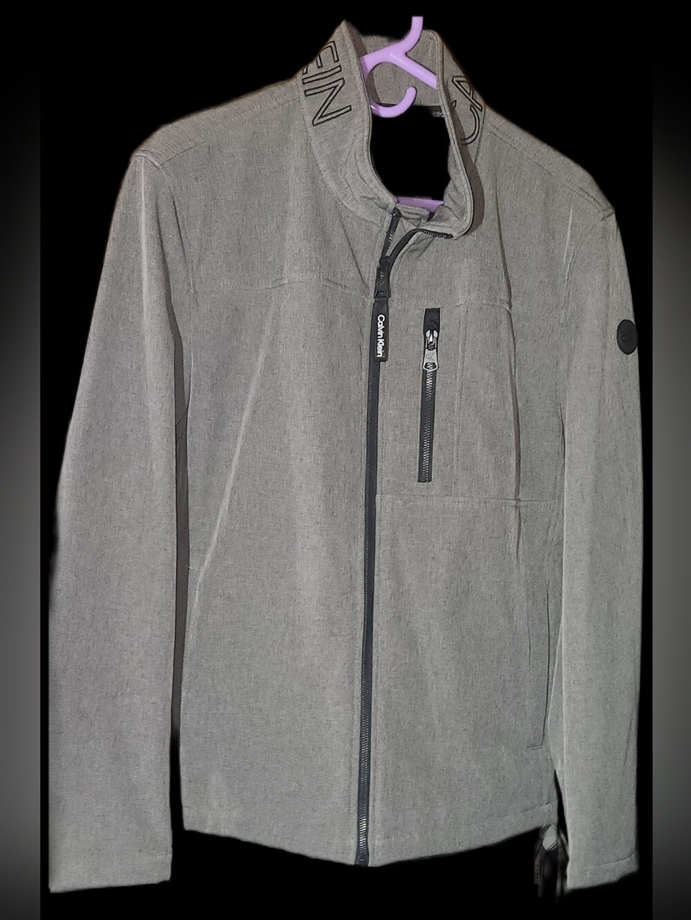 Calvin Klein Men's Infinite Stretch Light Gray Softshell Jacket Size Medium
